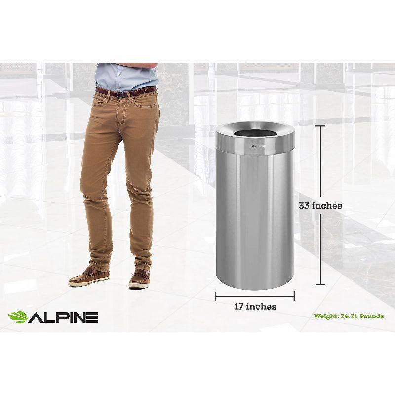 Stainless Steel 27 Gallon Trash Can