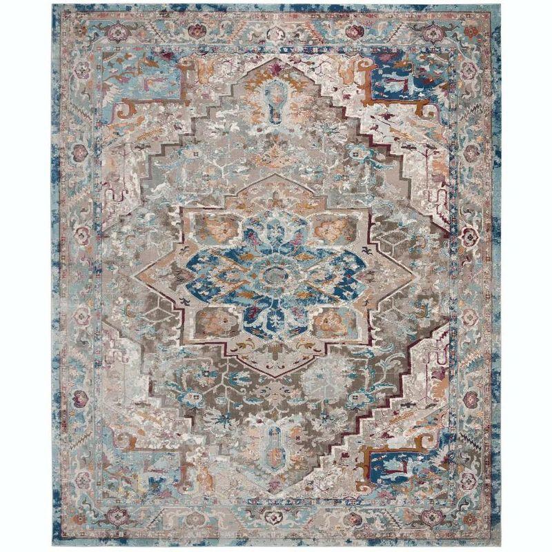 Aria ARA119 Power Loomed Area Rug - Beige/Blue - 10'x14' - Safavieh.