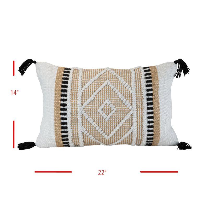 Foreside Home & Garden Tassels Indoor/Outdoor Throw Pillow