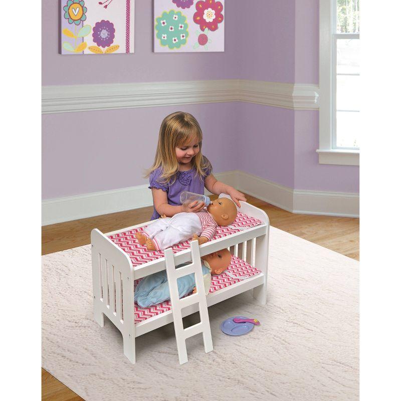 Badger Basket Doll Bunk Bed with Bedding and Ladder