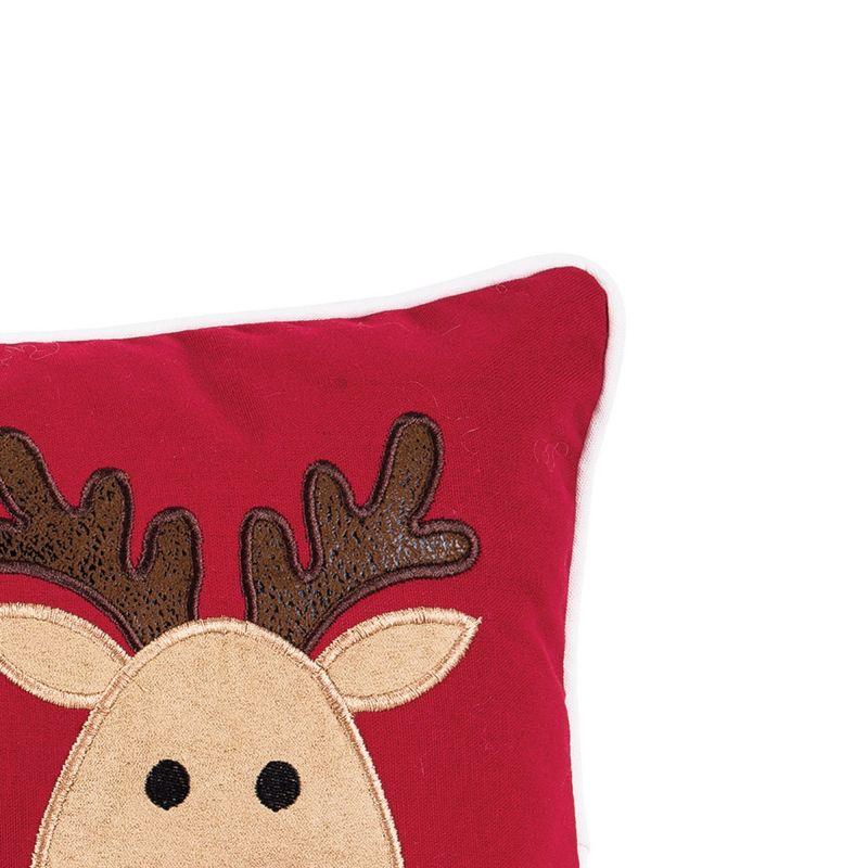 C&F Home Reindeer Games Applique Christmas Holiday Throw Pillow