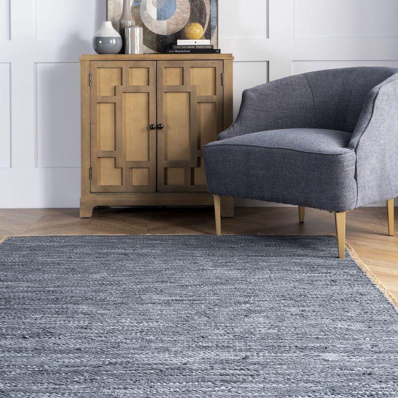 Nuloom Sabby Hand Woven Leather Flatweave Indoor Area Rug, 5' x 8'