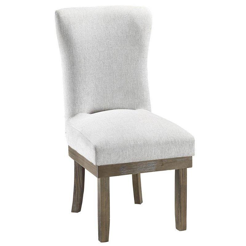 Landon Linen Upholstered Side Chair in Gray