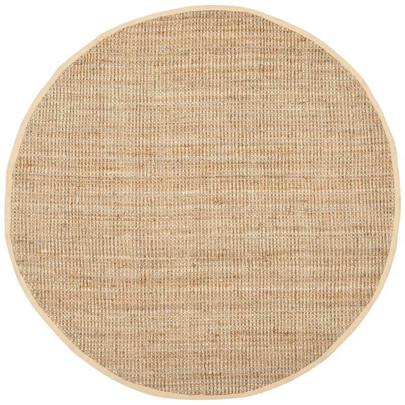 Handmade Round Natural Jute Area Rug, 9' x 9'