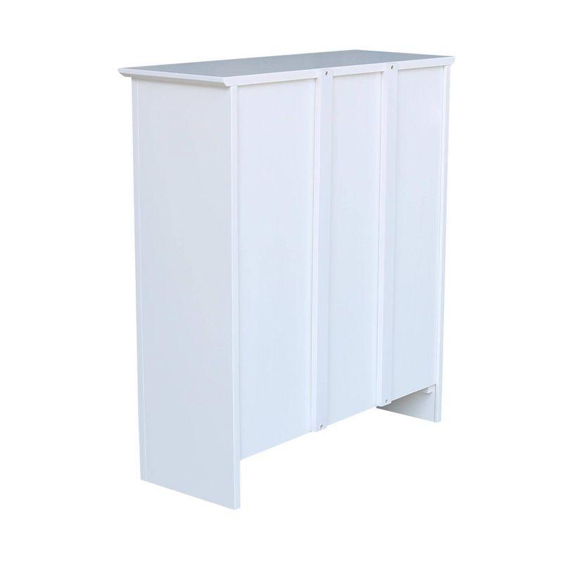 White Adjustable Solid Wood 36" Bookcase