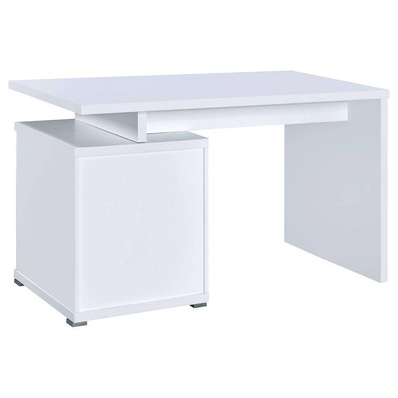 Irving 2 Drawer Office Desk with Reversible Cabinet - Coaster