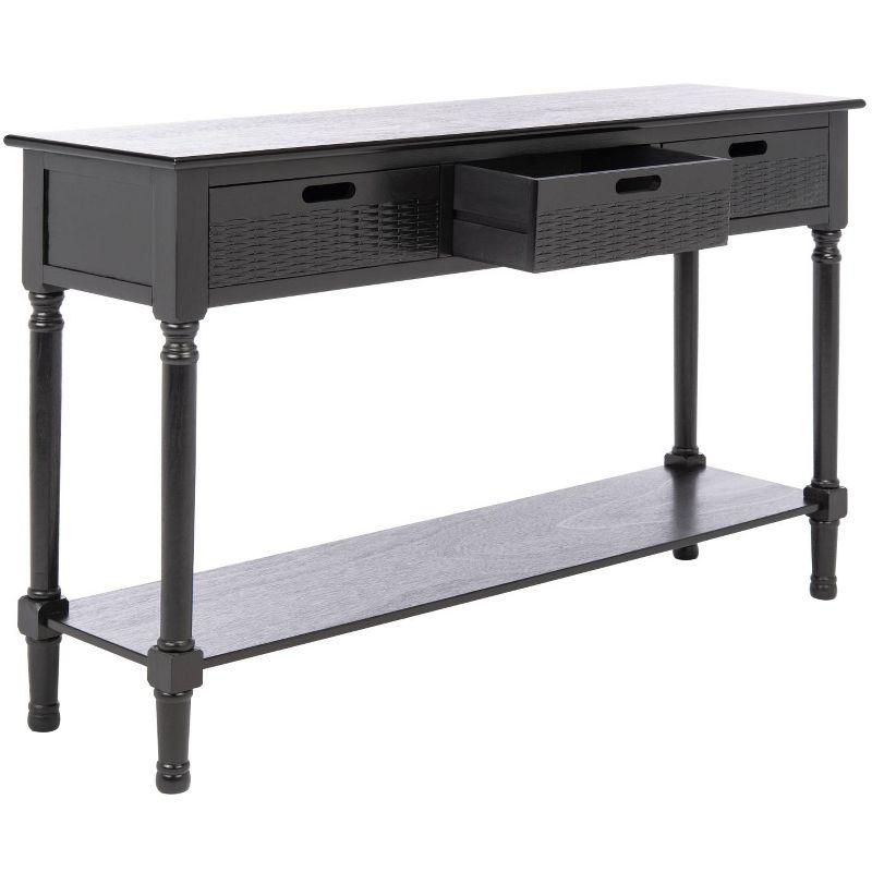 Landers 3 Drawer Console Table - CNS5711B - Black - Safavieh