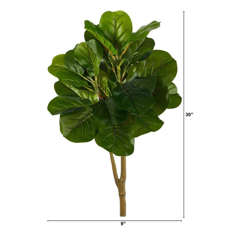 Nearly Natural 2.5-ft Fiddle Leaf Fig Artificial Tree (No Pot)