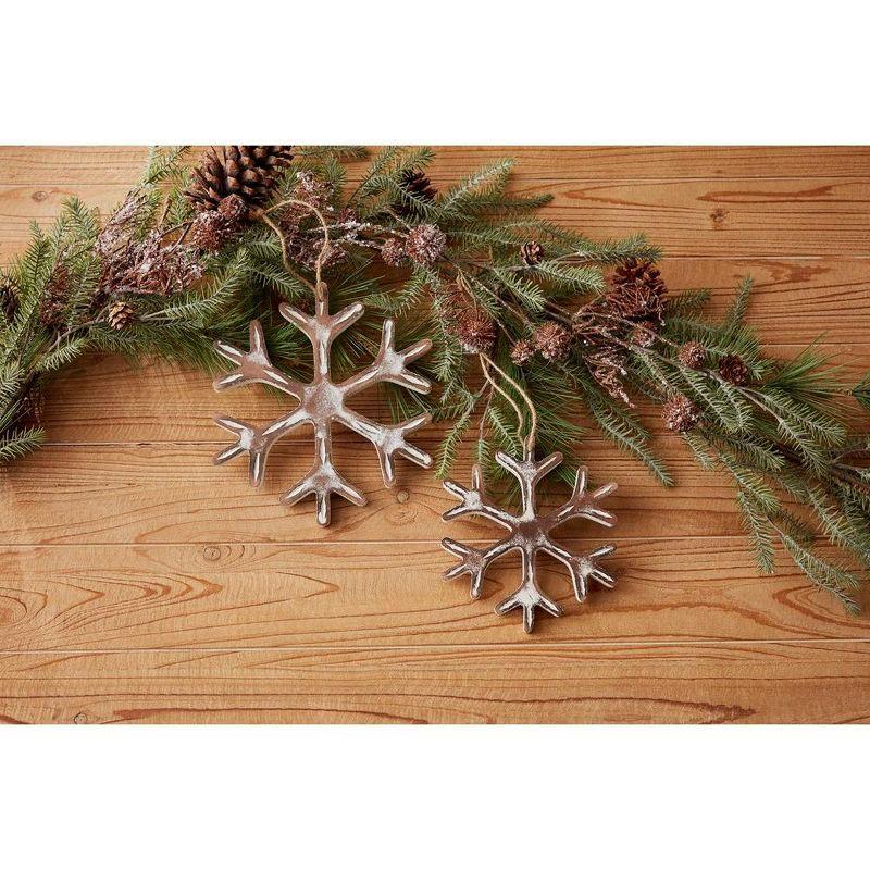 Melrose Wooden Snowflake Ornament (Set of 12)