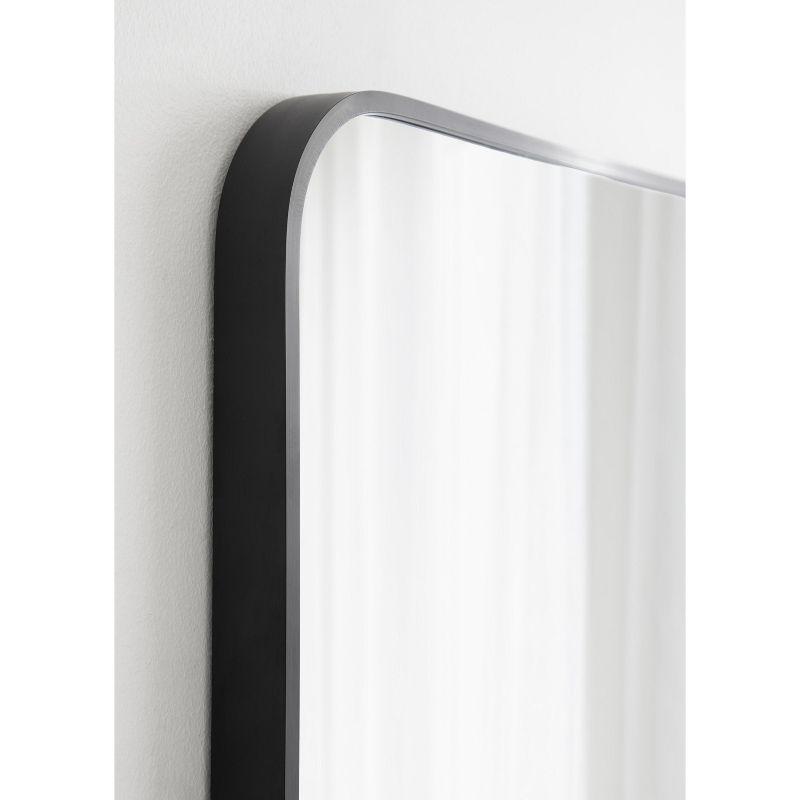 Kate and Laurel Zayda Radius Rectangle Framed Wall Mirror, 30x42, Black
