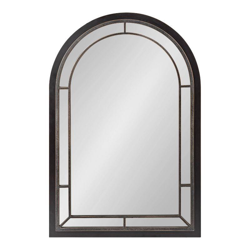 Audubon Rustic Wood and Iron Arch 40.5'' Wall Mirror