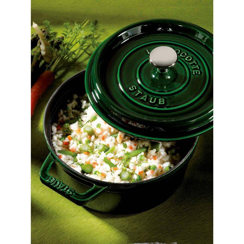 Staub Green Enameled Cast Iron 2.75-qt Round Cocotte