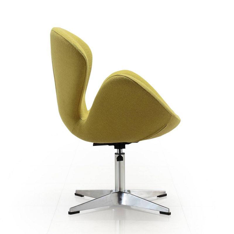 Set of 2 Raspberry Faux Leather Adjustable Swivel Chairs Green - Manhattan Comfort