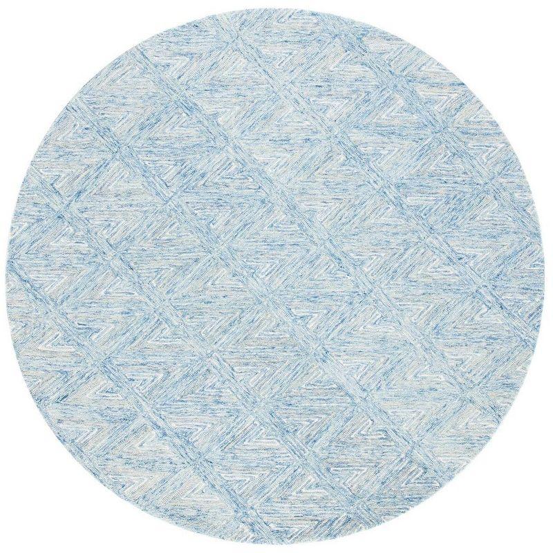 Abstract ABT653 Hand Tufted Area Rug - Blue/Beige - 6' Round - Safavieh.