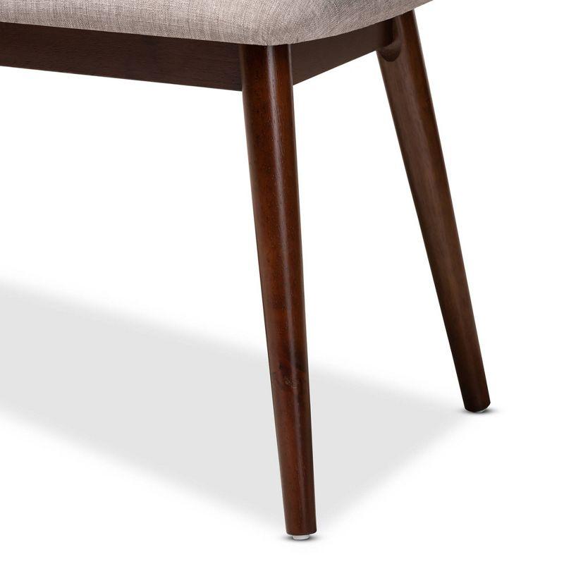 Flora Bench Light Gray/Espresso - Baxton Studio