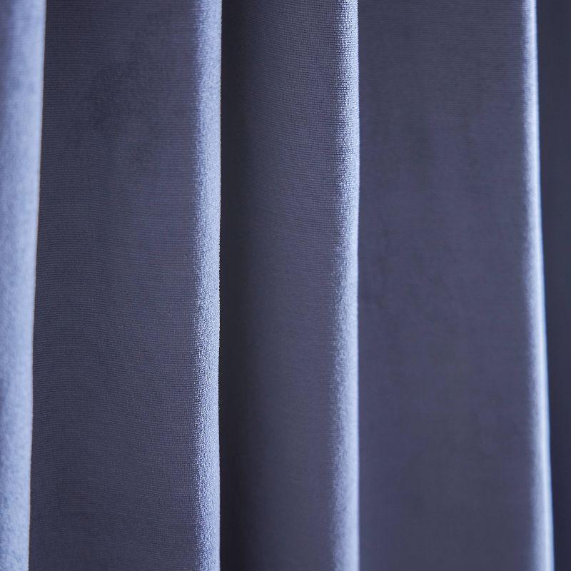 Martha Stewart Lucca Velvet Solid Max Blackout Rod Pocket Curtain Panel Pair (Set of 2) (Set of 2)