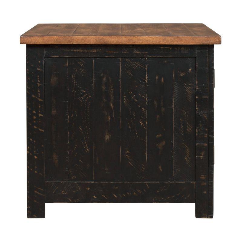 Signature Design By Ashley Valebeck Casual Rectangular End Table Black/Brown