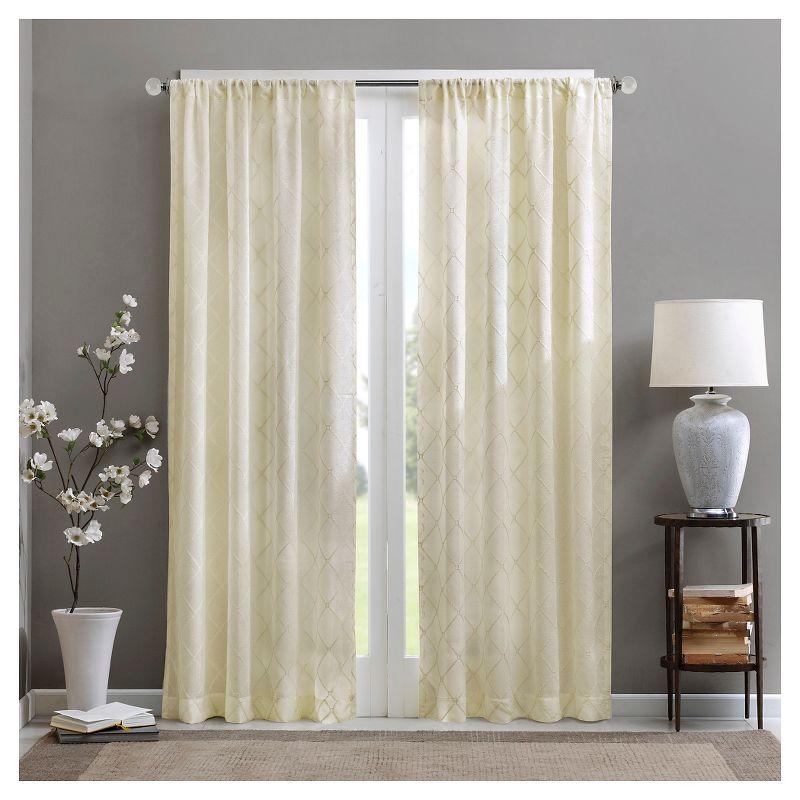 Nirod Diamond Sheer Window Curtain Panel