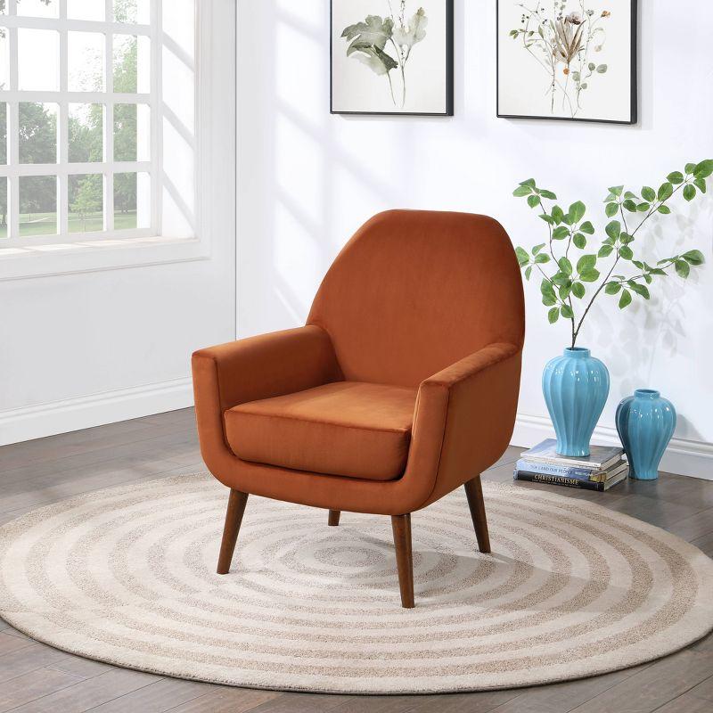 Comfort Pointe Accera Mid - Century Velvet Arm Chair