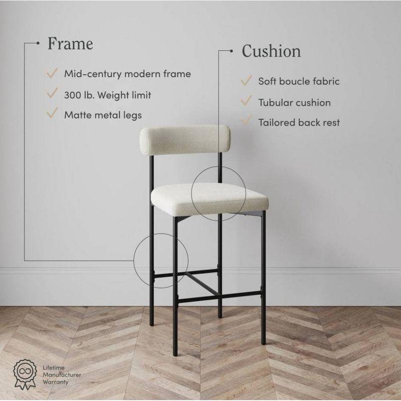Upholstered Metal Stool (2-Piece Set)