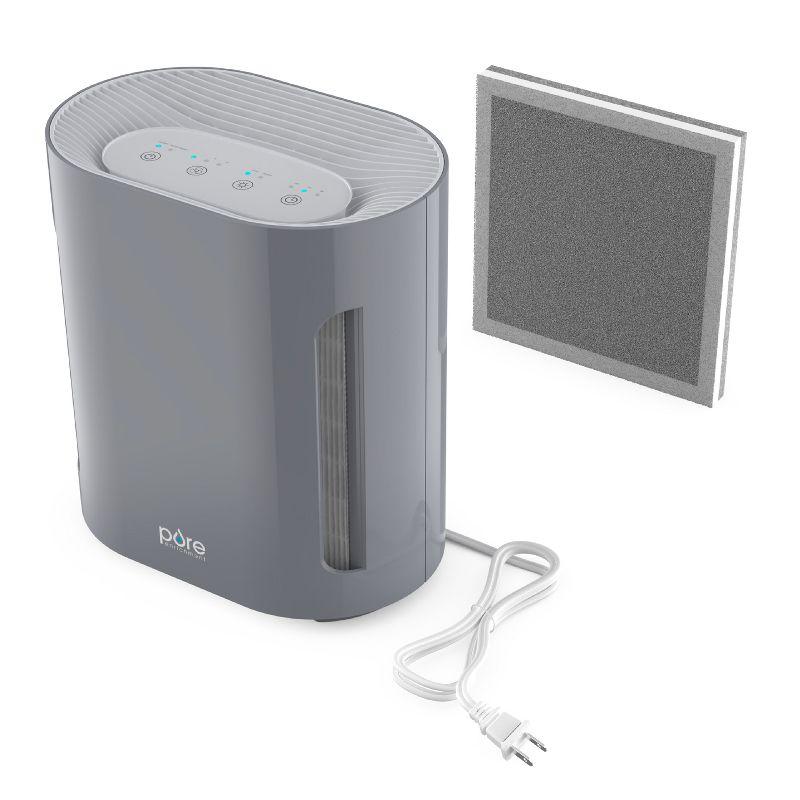 Pure Enrichment Pure Zone 3-in-1 True HEPA Air Filter Mist: Electric Air Purifier, Captures Dust & Smoke, ETL Listed, Gray