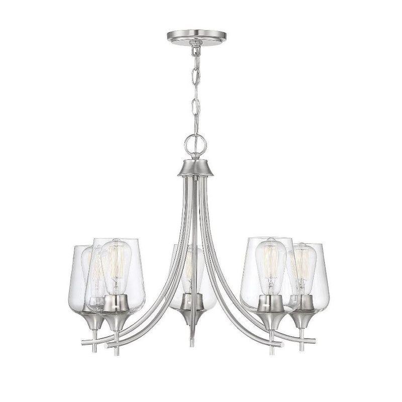 Savoy House Octave 5 - Light Chandelier in  Satin Nickel