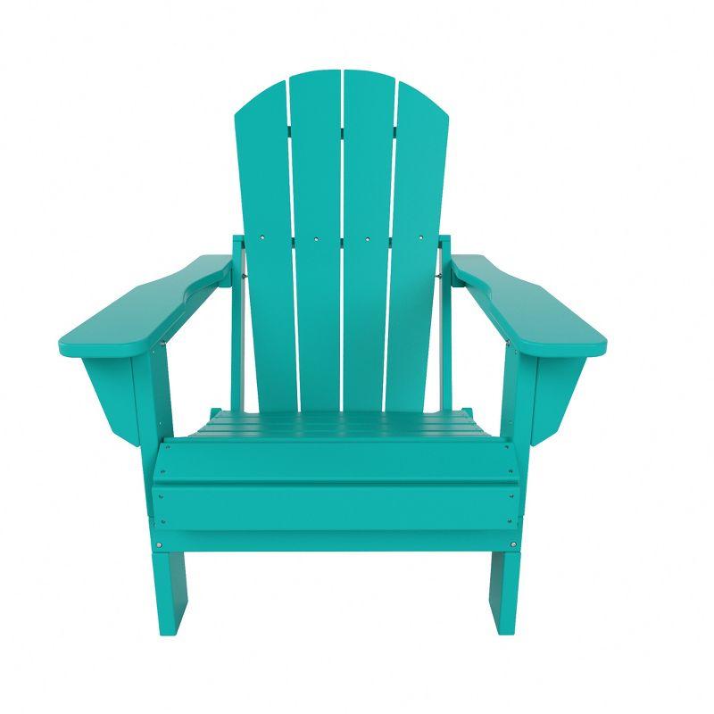 WestinTrends Malibu HDPE Outdoor Patio Folding Poly Adirondack Chair