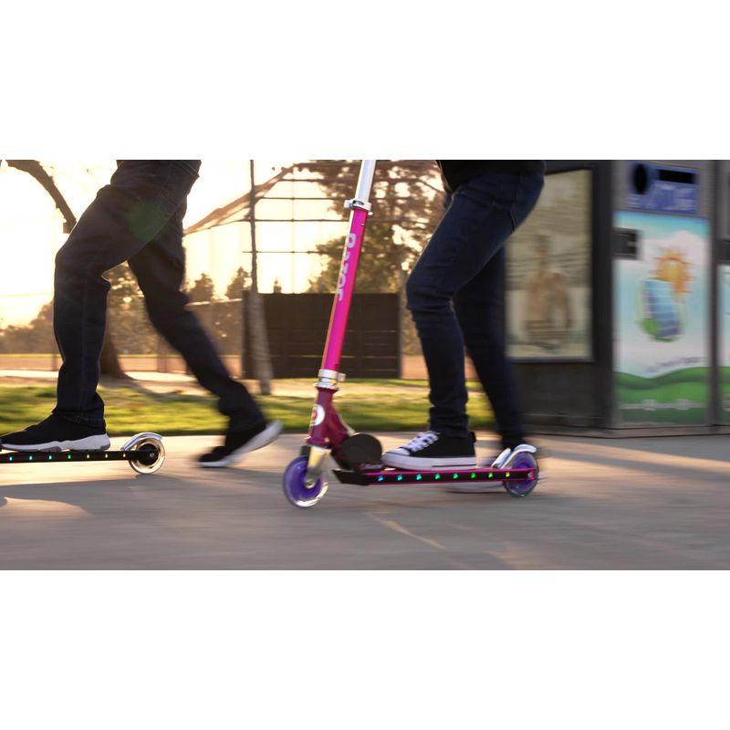 Razor A+ 2 Wheel Scooter with LED Lights - Black: Aluminum Frame, Urethane Wheels