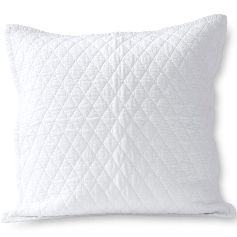 Lands' End Solid Diamond Double Voile Pillow Sham