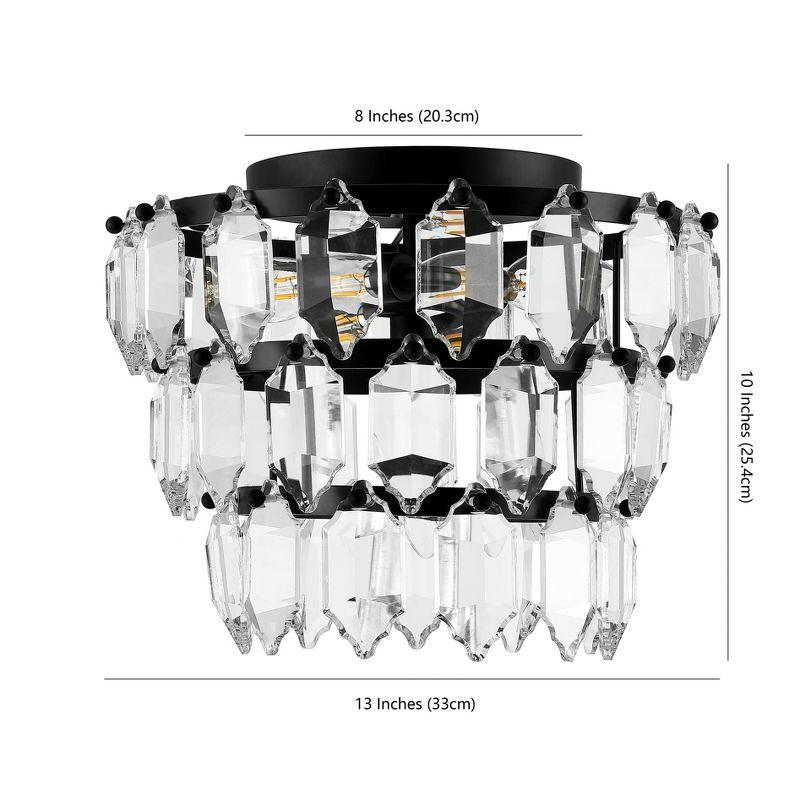 Gorson 3 Light 13" Flush Mount - FLU4045 - Black - Safavieh