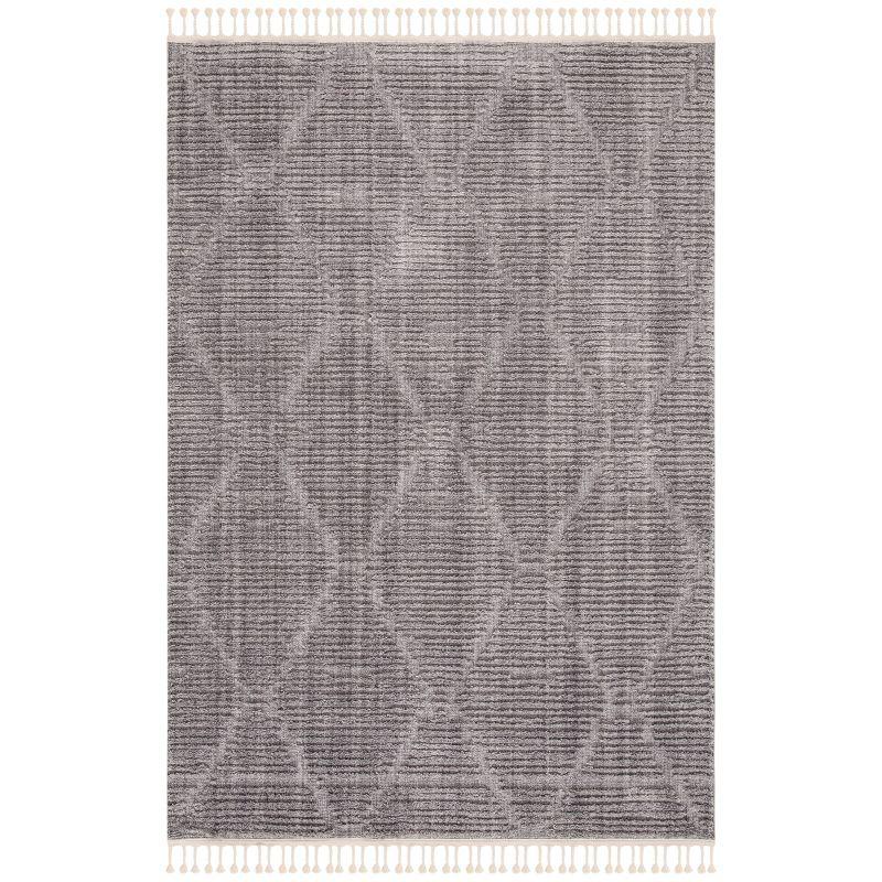 Gray Diamond Moroccan Boho Wool Area Rug