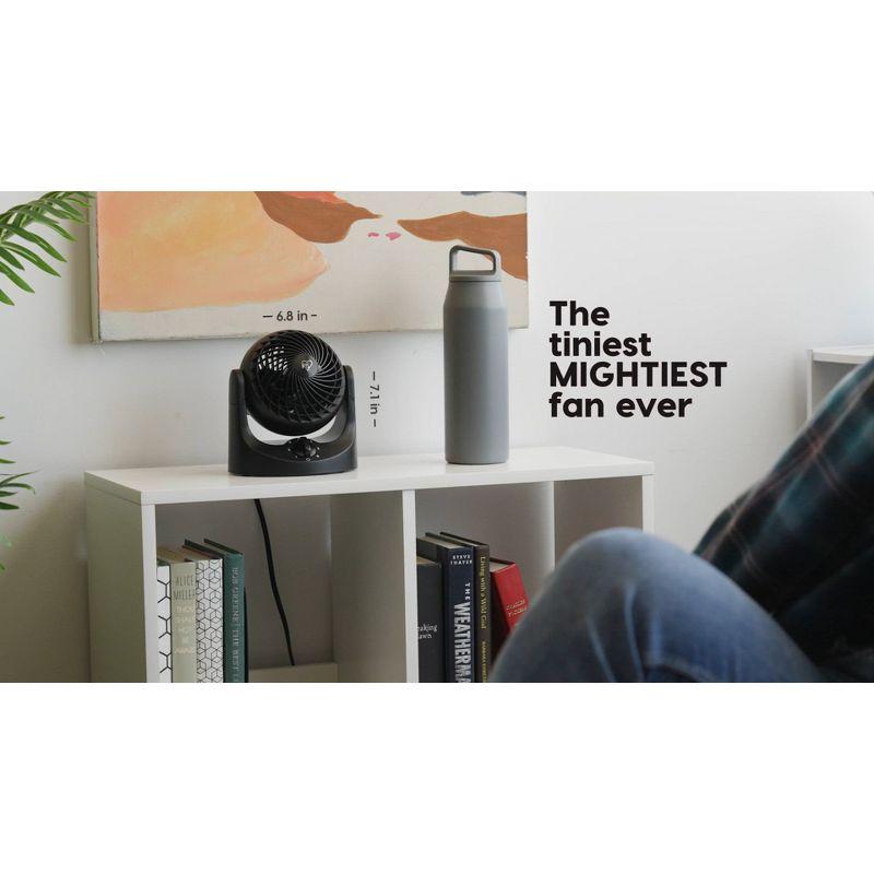 IRIS USA WOOZOO Small Desk Fan, 3 Speed, 112° Adjustable Tilt, Low Noise, Tabletop Air Circulator, White