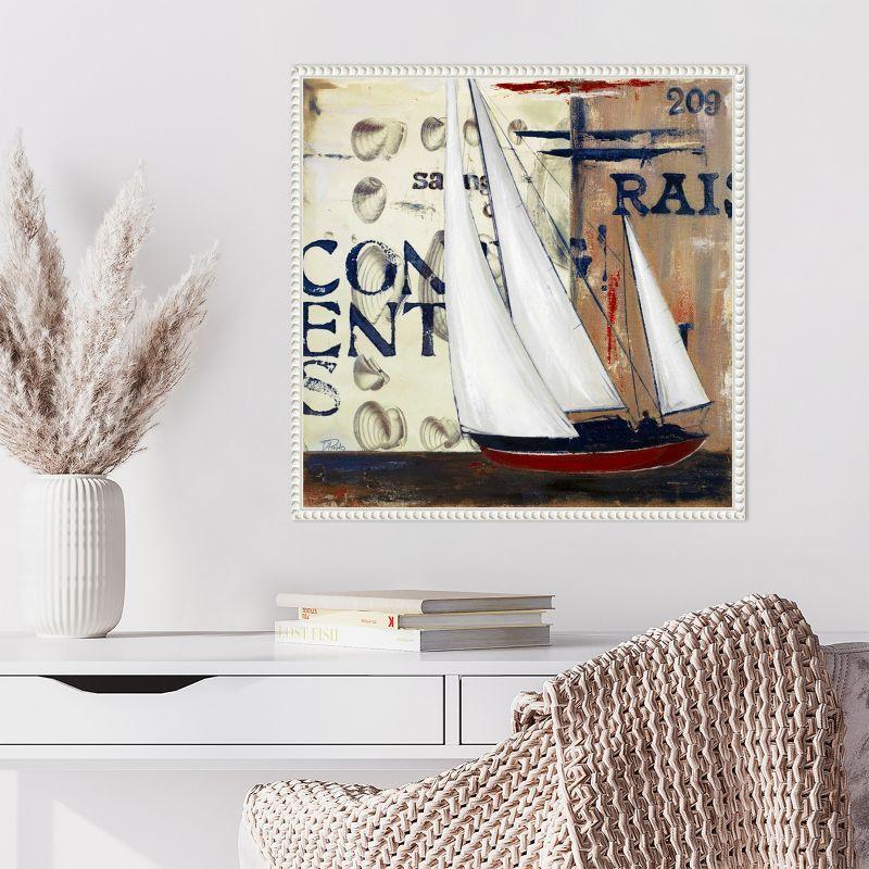 Amanti Art Blue Sailing Race II by Patricia Pinto Framed Canvas Wall Art