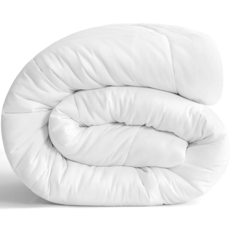 White Twin Cotton All-Season Duvet Comforter