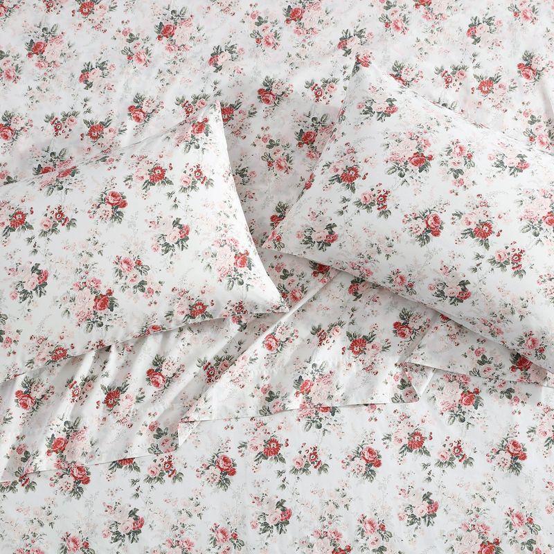Laura Ashley Printed Cotton Percale Sheet Set