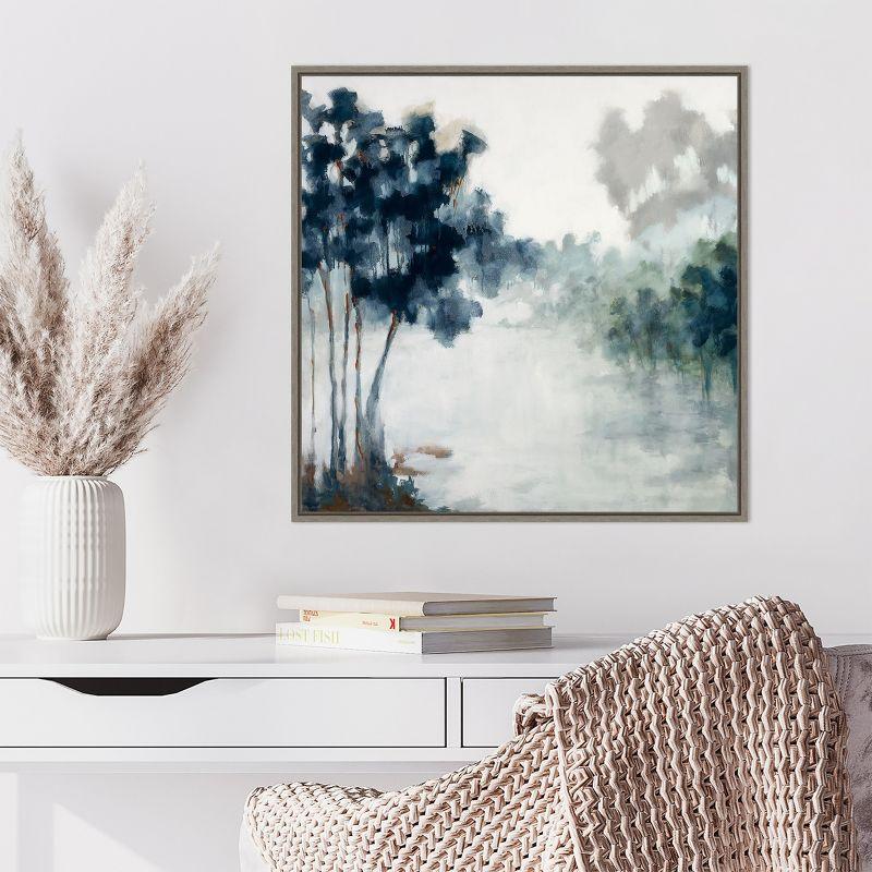 Amanti Art Soft Winter Light and Trees by Jacqueline Ellens Canvas Wall Art Print Framed 22 x 22-in.