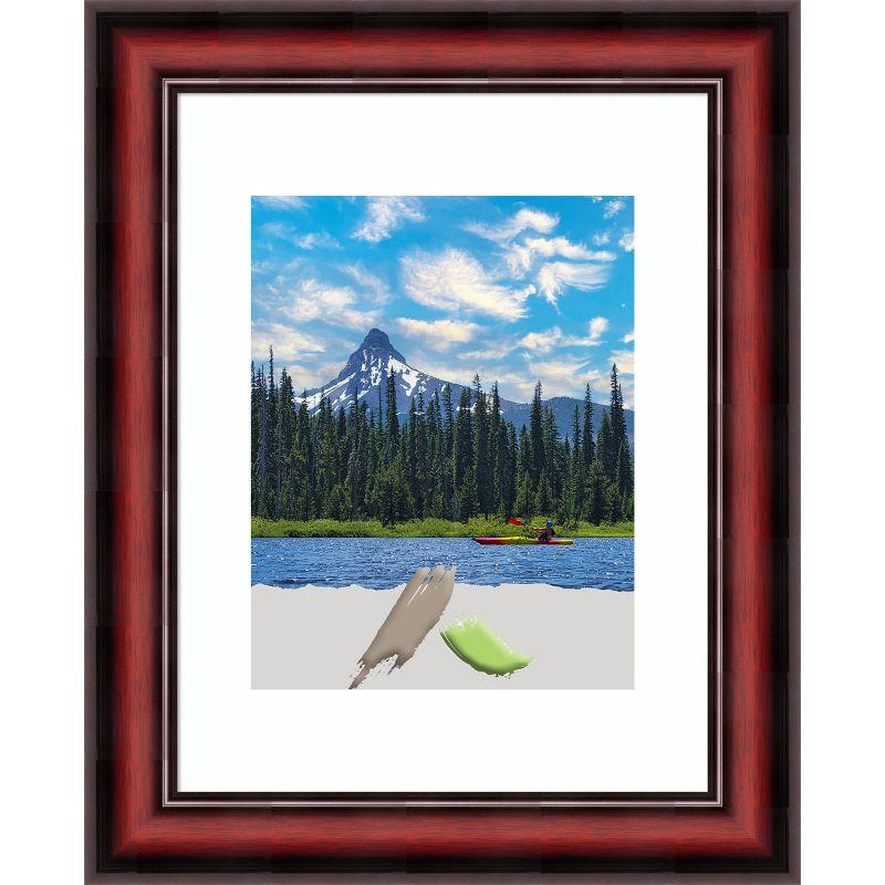 Amanti Art Rubino Cherry Scoop Wood Picture Frame Opening Size 11x14 in. (Matted To 8x10 in.)