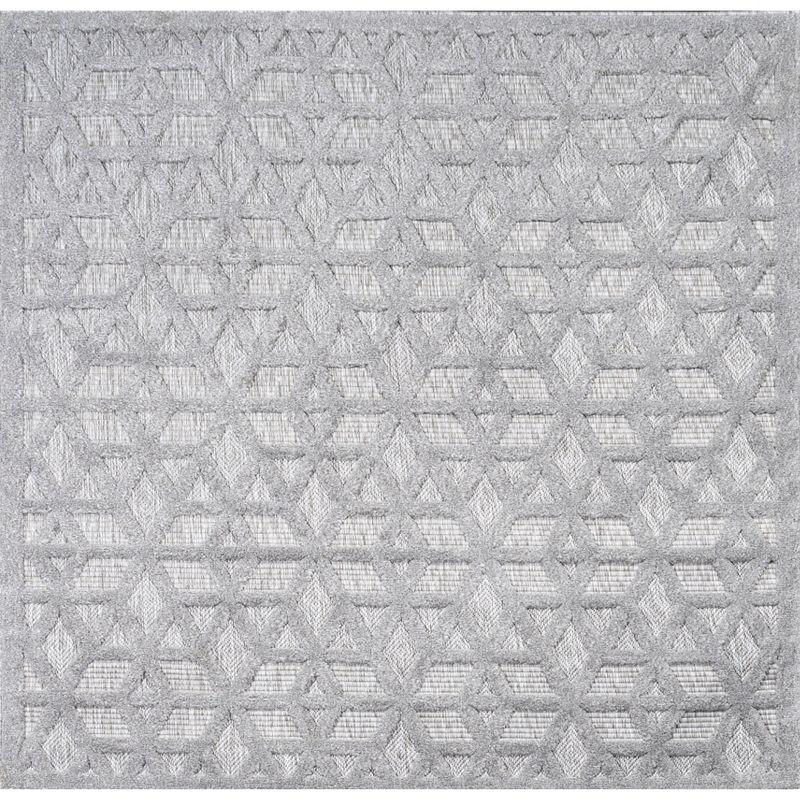 Talaia Neutral Geometric Indoor/Outdoor Area Rug - JONATHAN Y