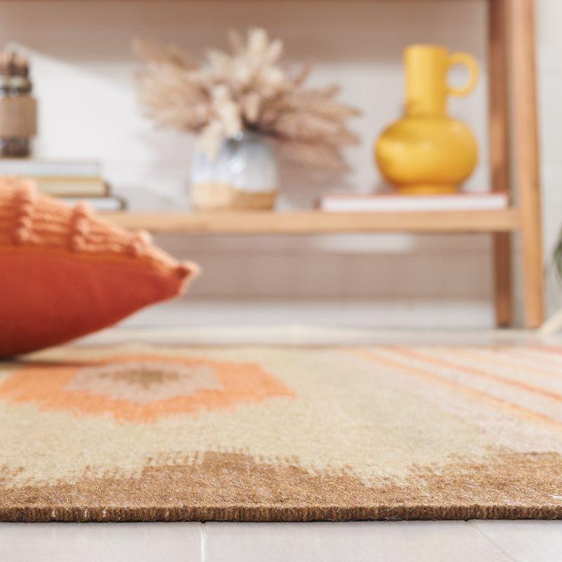 Kilim NVK176 Hand Woven Indoor Area Rug - Brown/Multi - 4'x6' - Safavieh