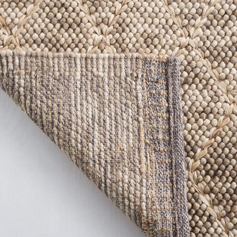 Natura NAT223 Hand Woven Indoor Area Rug - Brown/Natural - 6'x6' - Safavieh