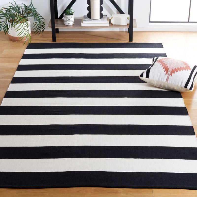 Montauk MTK712 Hand Woven Area Rug - Black/Ivory - 8'9"x11'9" - Safavieh.