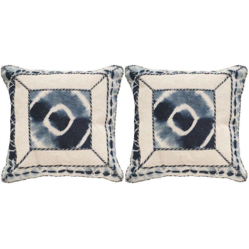 Safavieh Dip Dye Embroidered Feather Throw Pillow (Set of 2)