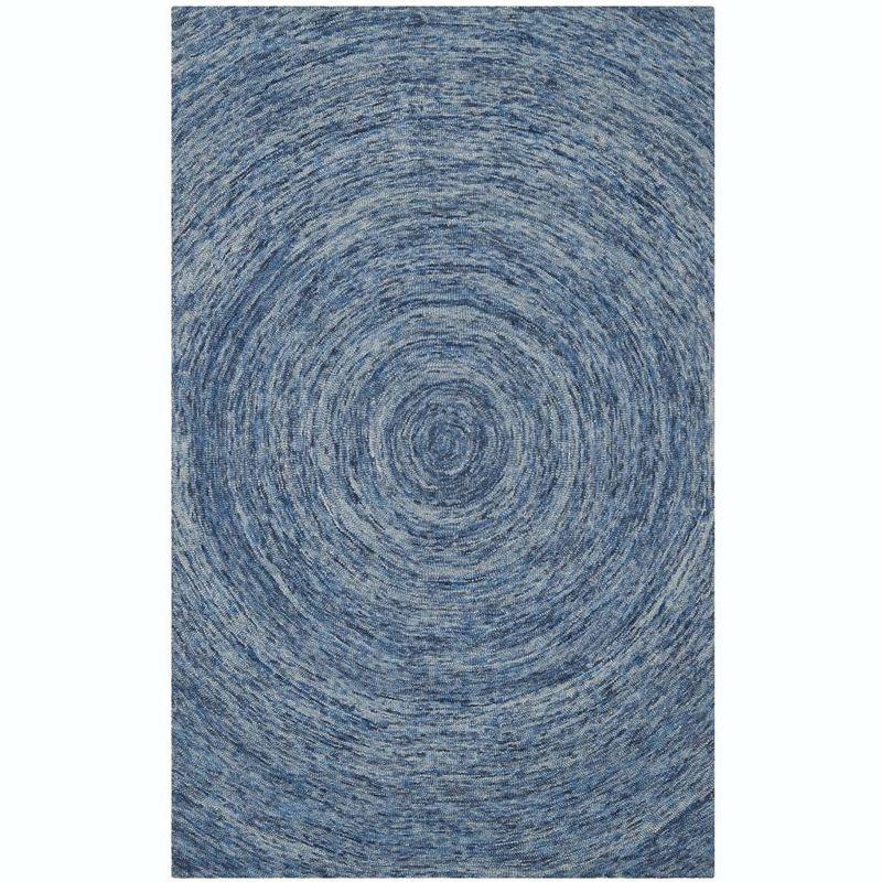 Bohemian Bliss Blue Wool 6' x 9' Hand-Tufted Area Rug