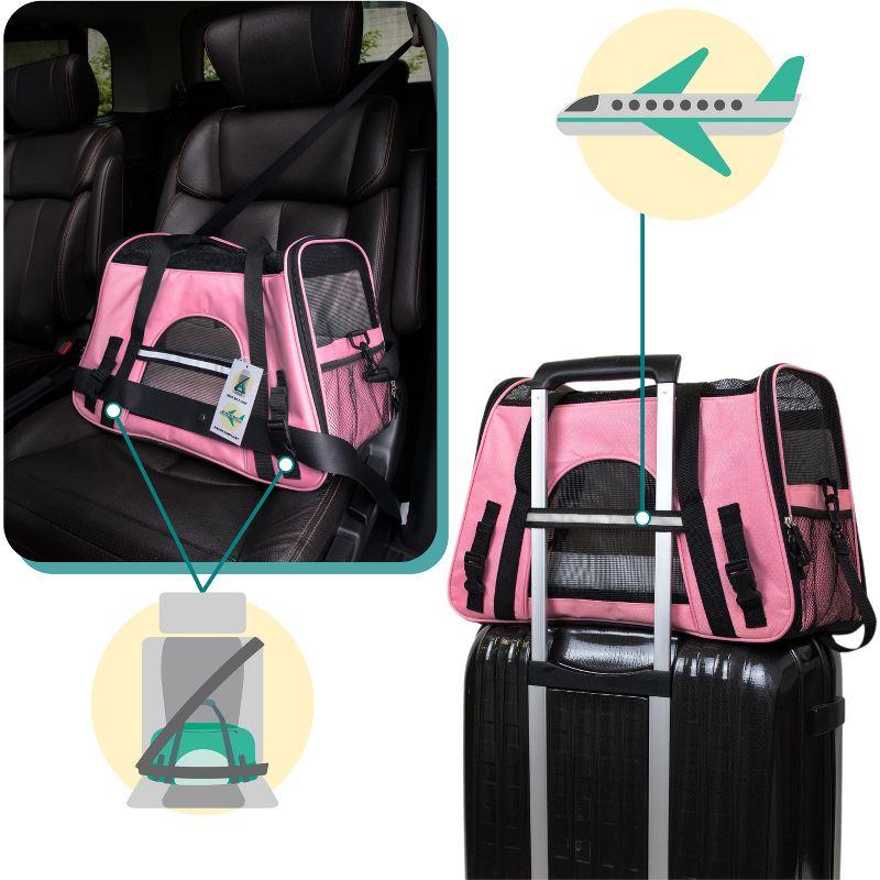 PetAmi Airline Approved Pet Carrier for Cat Dog, Soft Sided Travel Supplies Accessories, Ventilated Carrying Bag Kitten Puppy