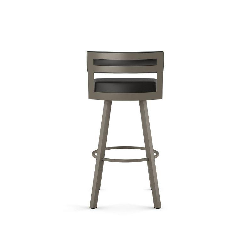 Amisco Travis Upholstered Counter Height Barstool Black/Gray