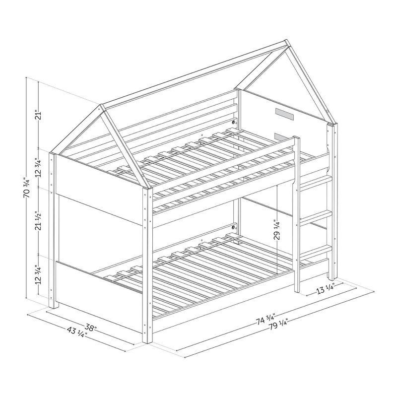 Sweedi House Kids' Bunk Beds White/Natural - South Shore