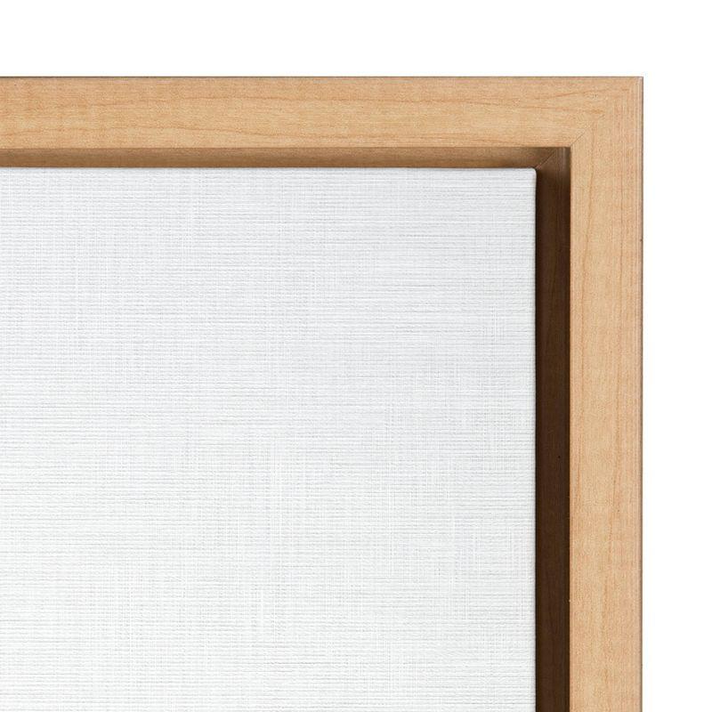 18" x 24" Sylvie Color Football Portrait Framed Canvas Natural - DesignOvation: Modern Style, Plastic Frame, Screen Print Wall Art