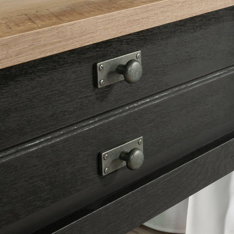 Cottage Road Nightstand with Drawer Raven Oak - Sauder: Laminated Surface, Metal Hardware, MDF Frame