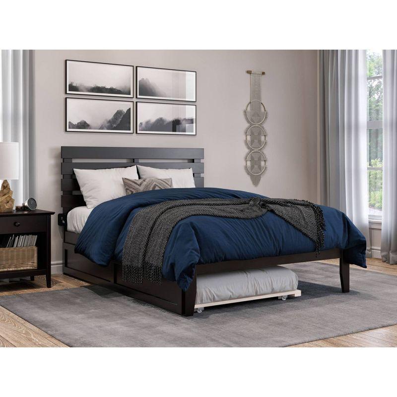 Espresso Full Platform Bed with Twin Trundle and Storage Drawers