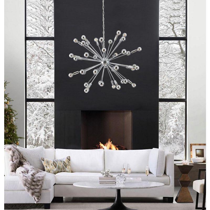 Starburst Sputnik 20 Light 31 Inch Dia Pendant - Chrome - Safavieh.